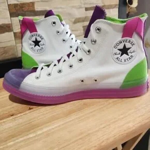 New Converse Chuck Taylor All Star CX Dramatic Night High Top White/Bold Wasabi - Picture 2 of 9